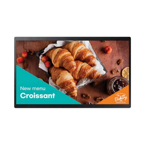 Samsung Crystal UHD 24 Inch Small Signage, QBC Series - Full HD Display, WiFi, Tizen OS (Model LH24QBCEBGCXEN)