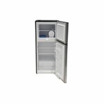 MIKA MRDCD118LSD Fridge, 118L, 2 Door Top Mount Freezer, Defrost (Direct Cool), Line Silver Dark By Mika
