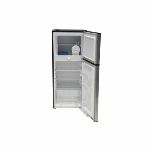 MIKA MRDCD118LSD Fridge, 118L, 2 Door Top Mount Freezer, Defrost (Direct Cool), Line Silver Dark