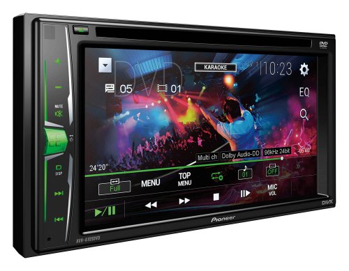 Pioneer AVH-A205BT Double-DIN DVD Multimedia AV Receiver With 6.2" WVGA Touchscreen Display, Built-in Bluetooth®, And Direct Control For IPod/iPhone