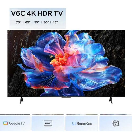 TCL V6C 4K Google Smart TV (2025) - 43 Inch To 75 Inch By TCL