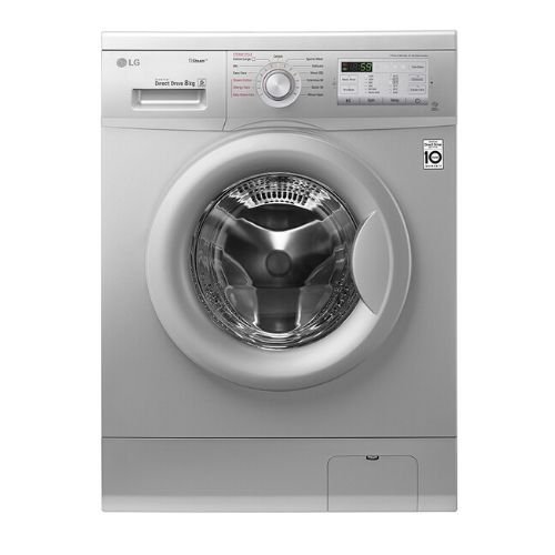 LG FH4G7TDY5 Front Load Washing Machine, 8KG, DD, Steam - Silver By LG