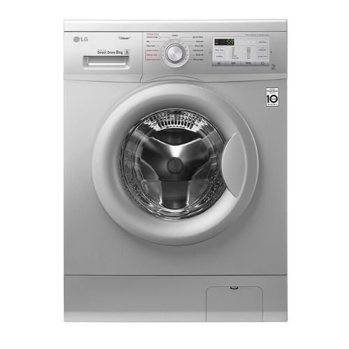 LG FH4G7TDY5 Front Load Washing Machine, 8KG, DD, Steam - Silver