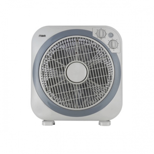 MIKA 12 Inch Box Fan Square, Light & Dark Grey MFB1212GR