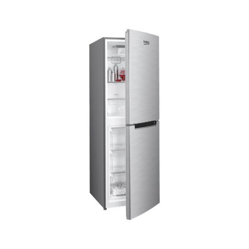 Beko BAD530 UK KE Fridge Freezer 253L (55cm, Pet Inox, No-Frost) – Energy Efficient Bottom Freezer
