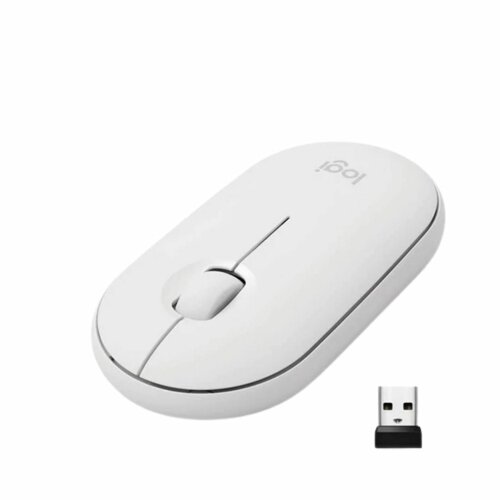 Logitech Pebble M350 Wireless Mouse- White, Blue, Grey, Eucalyptus