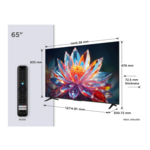 TCL 65 Inch QLED 4K Smart Google TV 65T6C By TCL