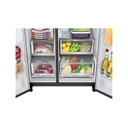 LG GC-X257CQES 635L InstaView Fridge, UVnano, Matte Black, Inverter Linear Compressor