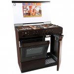 Ramtons/Elba 4 GAS BURNERS+ 2 ELECTRIC PLATES, DARK BROWN- EB/114 By Ramtons