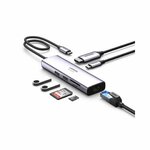 UGREEN USB-C Multifunction Adapter 7 In 1 -CM512USB-C To USB 3.0 (2 Ports) + HDMI + Gigabit Ethernet + SD & TF Card Reader + USB-C PD By Hubs/Cables