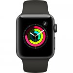 Apple Watch Series 3 38mm Smartwatch (GPS Only, Space Gray Aluminum Case, Gray Sport Band) By Apple