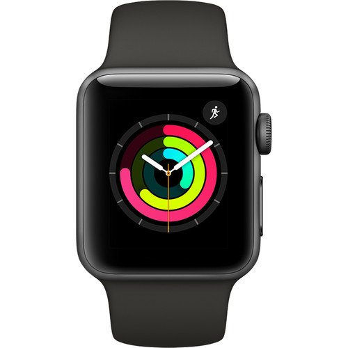 Apple Watch Series 3 38mm Smartwatch (GPS Only, Space Gray Aluminum Case, Gray Sport Band)