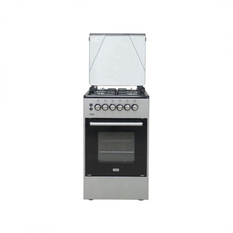 MIKA Standing Cooker, 50cm X 50cm, All Gas, Gas Oven, Silver