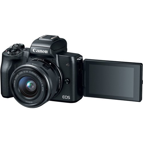 Canon EOS M50 Mirrorless Digital Camera With 15-45mm Lens (Black)