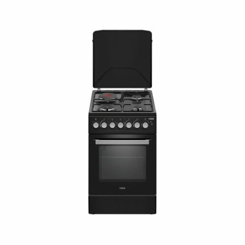 MIKA MST5060P33EBL Standing Cooker 3 Gas Burners 1 RAPID Hot Plate