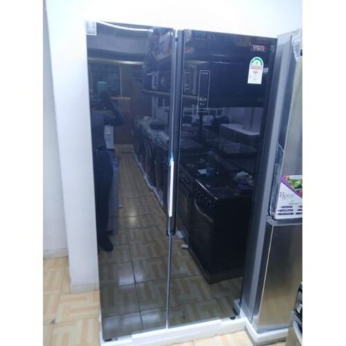 Von VARZ-20NHK Side By Side Fridge, 442L - Black