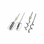 MIKA Hand Mixer – Milky White/Silver, Easy Mixing MMH102WS By Mika