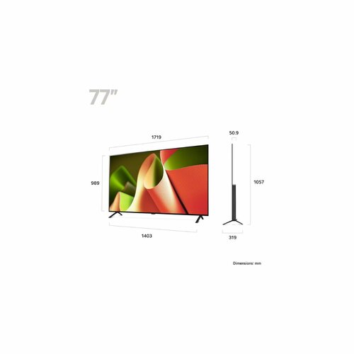 LG 77 Inch LG OLED AI 77B4 4K Smart TV 2024 - OLED77B46LA