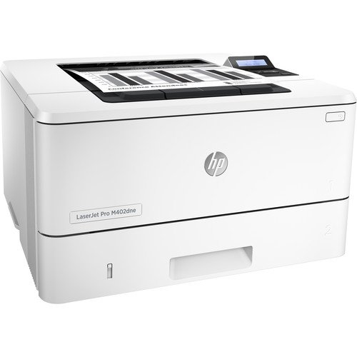 HP LaserJet Pro M402DNE Black & White Duplex Network Printer - White