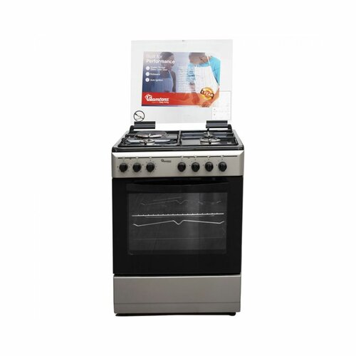 RAMTONS 3G+1E 60X55 SILVER COOKER- RF/411 By Ramtons