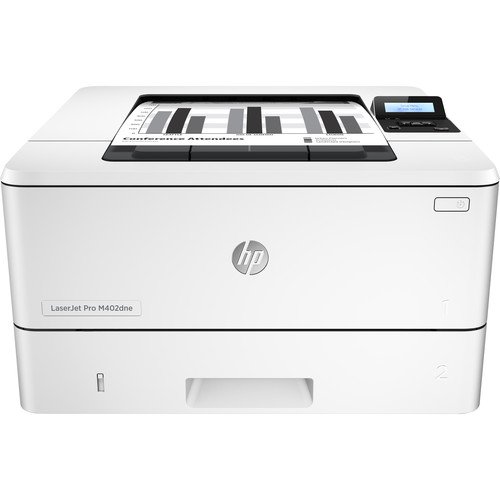 HP LaserJet Pro M402DNE Black & White Duplex Network Printer - White
