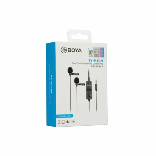 BOYA BY-M1DM Dual Omni-directional Lavalier Microphone