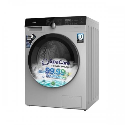 Mika MWAFS3208DS Washing Machine, Inverter Motor, Fully-Automatic, 8Kgs, Dark Silver