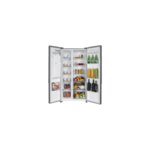 Von VRZ-520NVAK Side By Side Fridge, 513L Inverter, Dark Inox - Black By Other