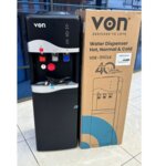 Von VDE-311CLK Electric Cooling Dispenser - Matte Black + Silver By Von