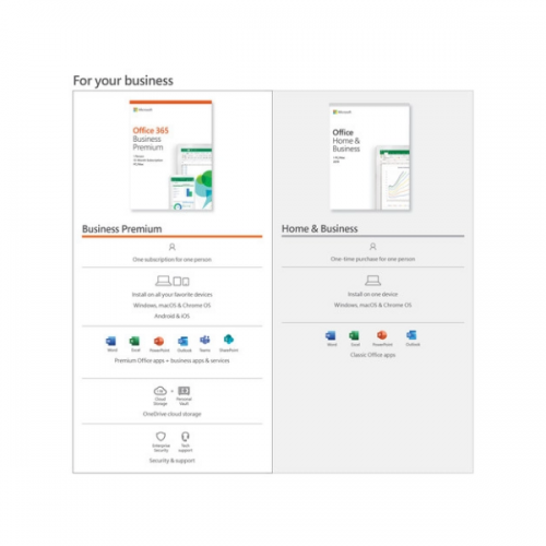 Microsoft Office Home & Business 2019 (1-User License, Product Key Code