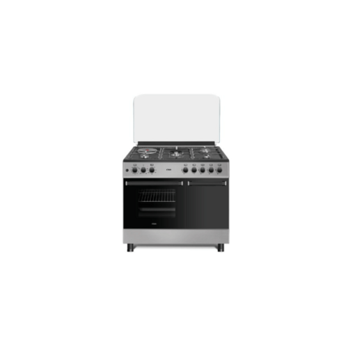 New MIKA MST9041WEG4SB Standing Cooker: 4 Gas Pool Jet Burners, 1 RAPID Hot Plate