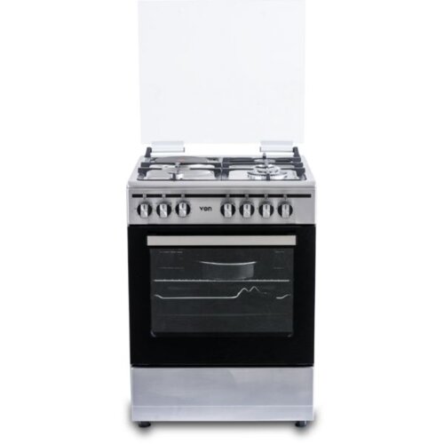 Von Cooker 3 Gas + 1 Electric - VCF663161FSX Cast Iron Semi Inox