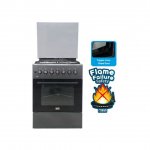 MIKA Standing Cooker, 60cm X 60cm, 3 + 1, Electric Oven, Decor Silver  MST6131DS/TR4 By Mika