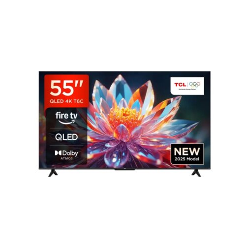 TCL 55 Inch QLED 4K Smart TV 55T6D - Dolby Atmos, Fire TV OS, HDR10 HLG By TCL