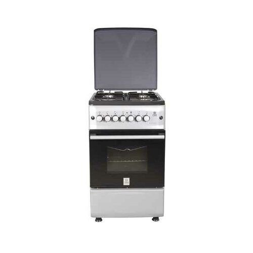 MIKA Standing Cooker, 50cm X 55cm, 4GB, Gas Oven, MST55PIAGSL/SDMetalic