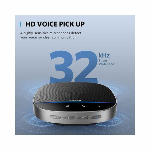 Anker PowerConf S500 Speakerphone With VoiceRadar™ Noise Cancellation, USB-C & Bluetooth – Model A3305