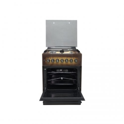 MIKA Standing Cooker, 58cm X 58cm, 3 + 1, Electric Oven, Light Brown TDF MST6031TLB/TRL