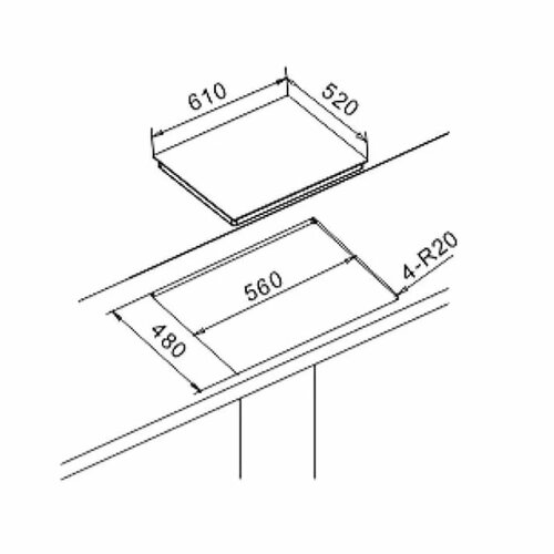 Newmatic PM640STX-N Built In Cooker Hob