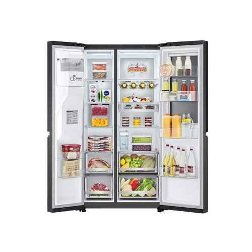 LG GC-X257CQES 635L InstaView Fridge, UVnano, Matte Black, Inverter Linear Compressor
