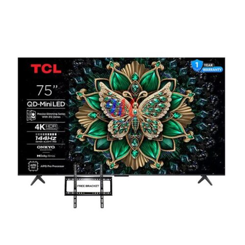 TCL 75 Inch 4K QLED Smart TV Google TV – Model 75C8K