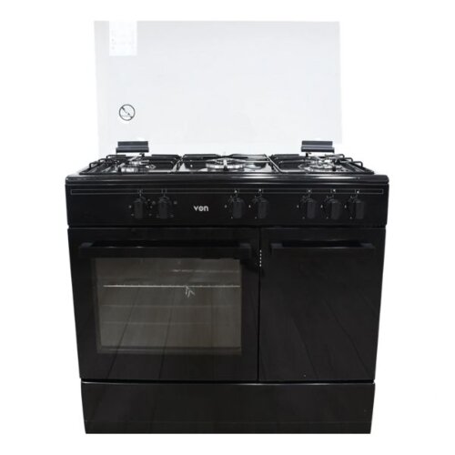 Von 5 Gas Cooker - VCF965031NSK, Black By Von