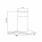 Newmatic H95.9P Island Chimney Hood By Newmatic