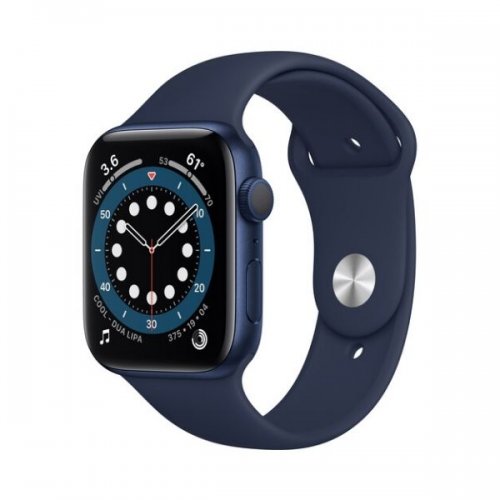 Apple Watch Series 6 (GPS, 44mm, Blue Aluminum, Deep Navy Sport Band)