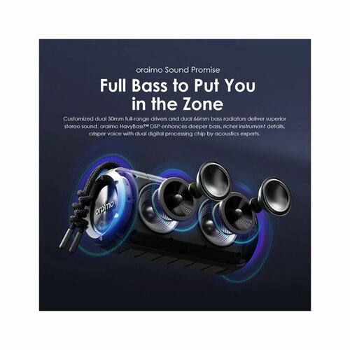 Oraimo Rover RGB Lights Bluetooth 5.3 Portable IPX5 Wireless Speaker