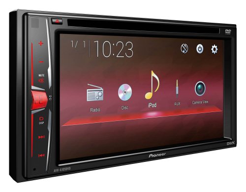 Pioneer AVH-A205BT Double-DIN DVD Multimedia AV Receiver With 6.2" WVGA Touchscreen Display, Built-in Bluetooth®, And Direct Control For IPod/iPhone