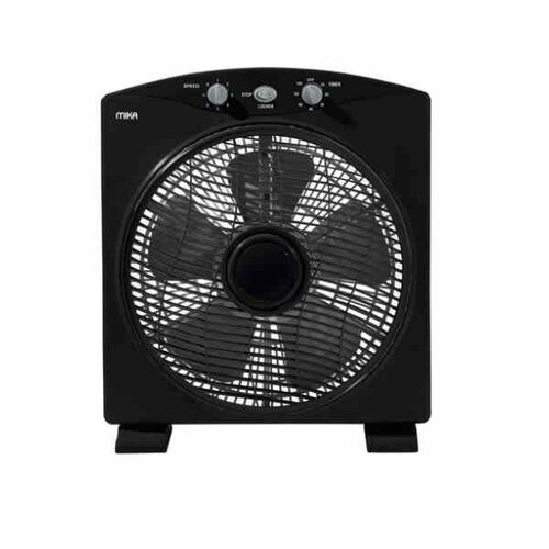 Mika 12 Inch Box Fan, Vista, Black MFB1211BL By FANS