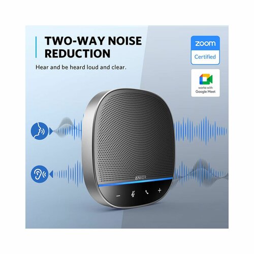 Anker PowerConf S500 Speakerphone With VoiceRadar™ Noise Cancellation, USB-C & Bluetooth – Model A3305