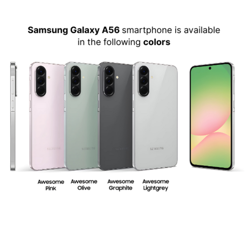 Samsung Galaxy A56 5G, 8GB RAM, 128GB/256GB Storage, Dual SIM