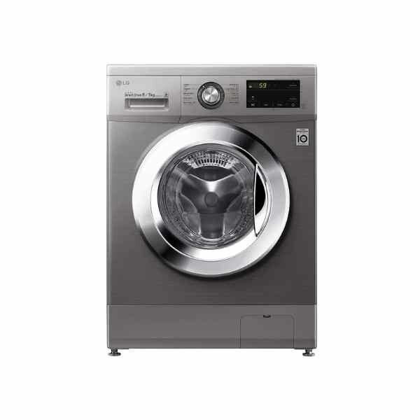 LG F4J3TMG5P Front Load Washer Dryer, 8/5KG Silver Home Appliances