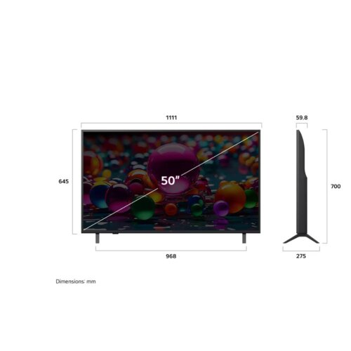 LG 50 Inch 4K UHD Smart TV WebOS 25 50UA80006